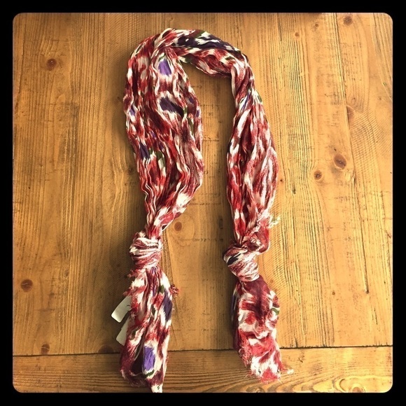 NWT Red Tribal Print Scarf! - Picture 1 of 3